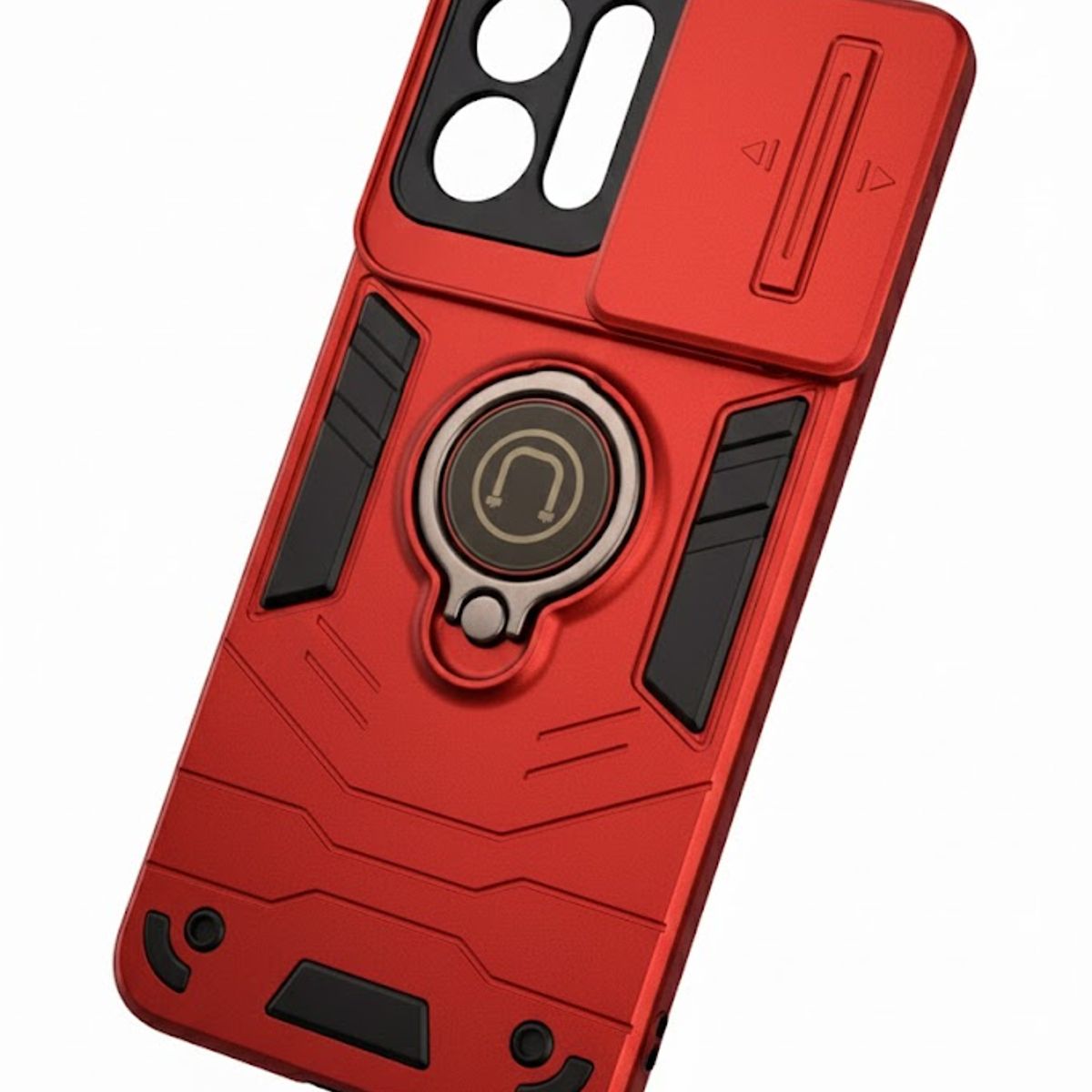 GENERICO - CARCASA PARA HONOR X7C ANILLO CUBRE CAMARA COLOR ROJO