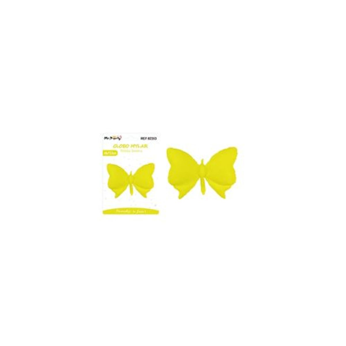 GENERICO - Globo metálico mate lazo amarillo 49x735cm