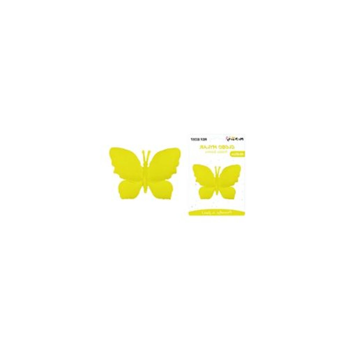 GENERICO - Globo metálico mate mariposa amarillo 48x65cm