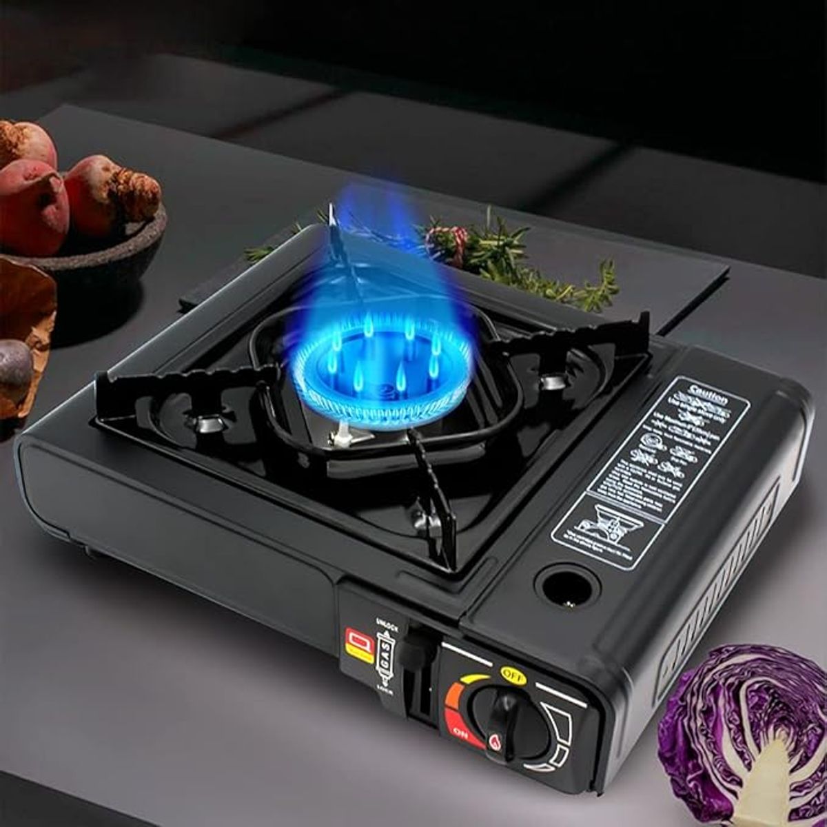 MOVI - COCINILLA CAMPING CON MALETA PARA GAS Y GAS BUTANO