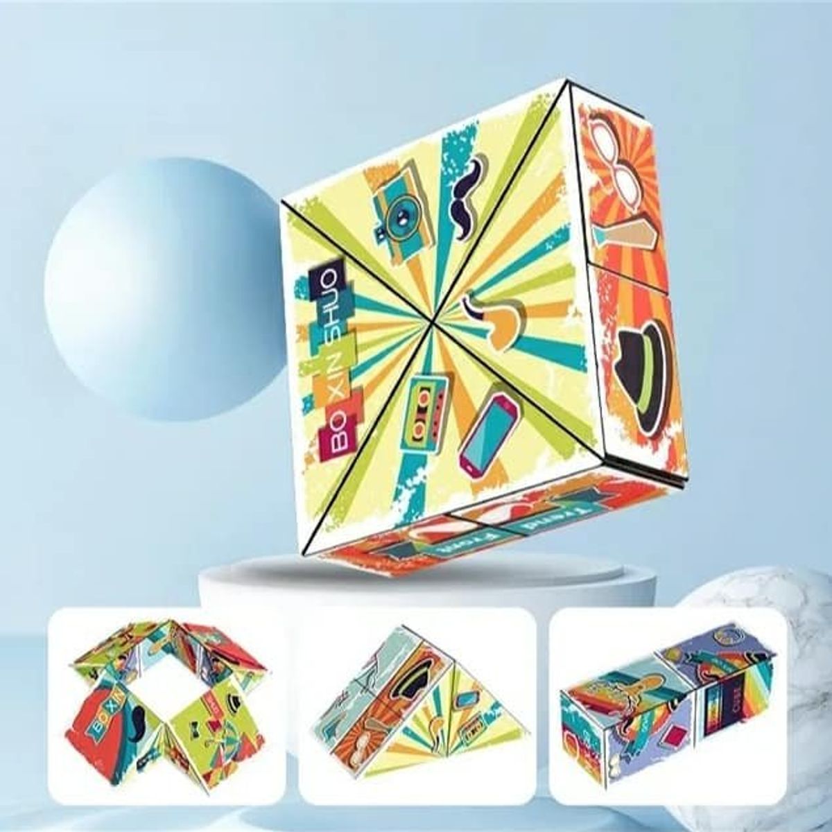 GENERICO - Cubo mágico infinito rompecabezas plegable de variedad para niños Material de plastico