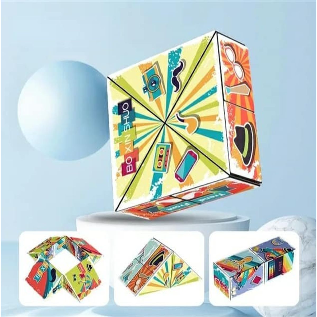 GENERICO - Cubo mágico infinito rompecabezas plegable de variedad para niños Material de plastico