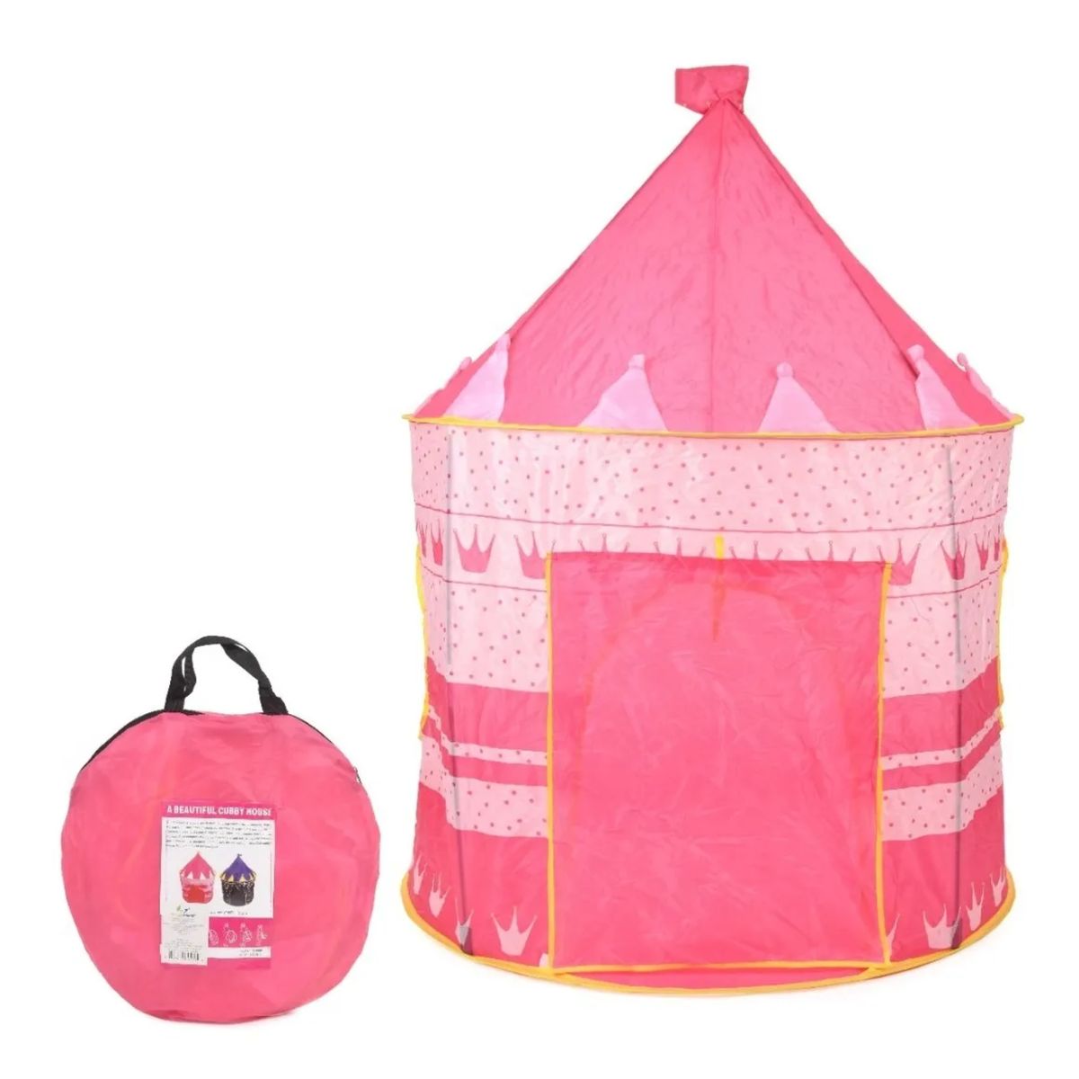GENERICO - Castillo Carpa Mágico Niños Portátil Plegable Divertido Color Rosa