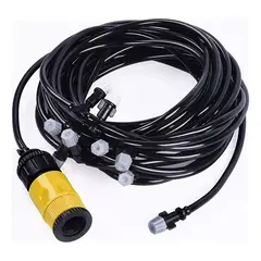 GENERICO - Sistema Manguera De Bruma Nebulizador De Patio 10 Nebulizadores,