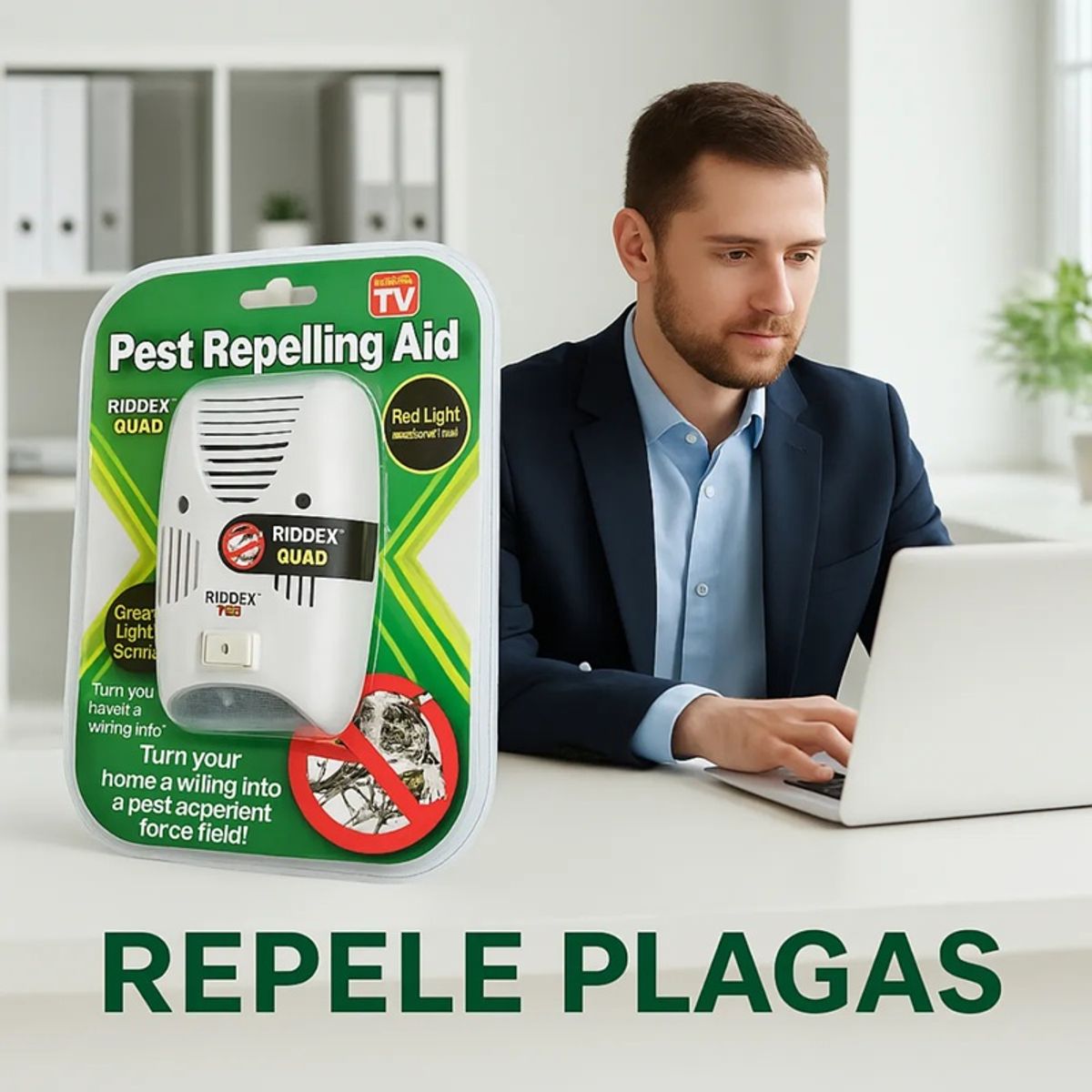 GENERICO - X2 Repelente Ultrasónico Espanta Plaga Insectos Ratones