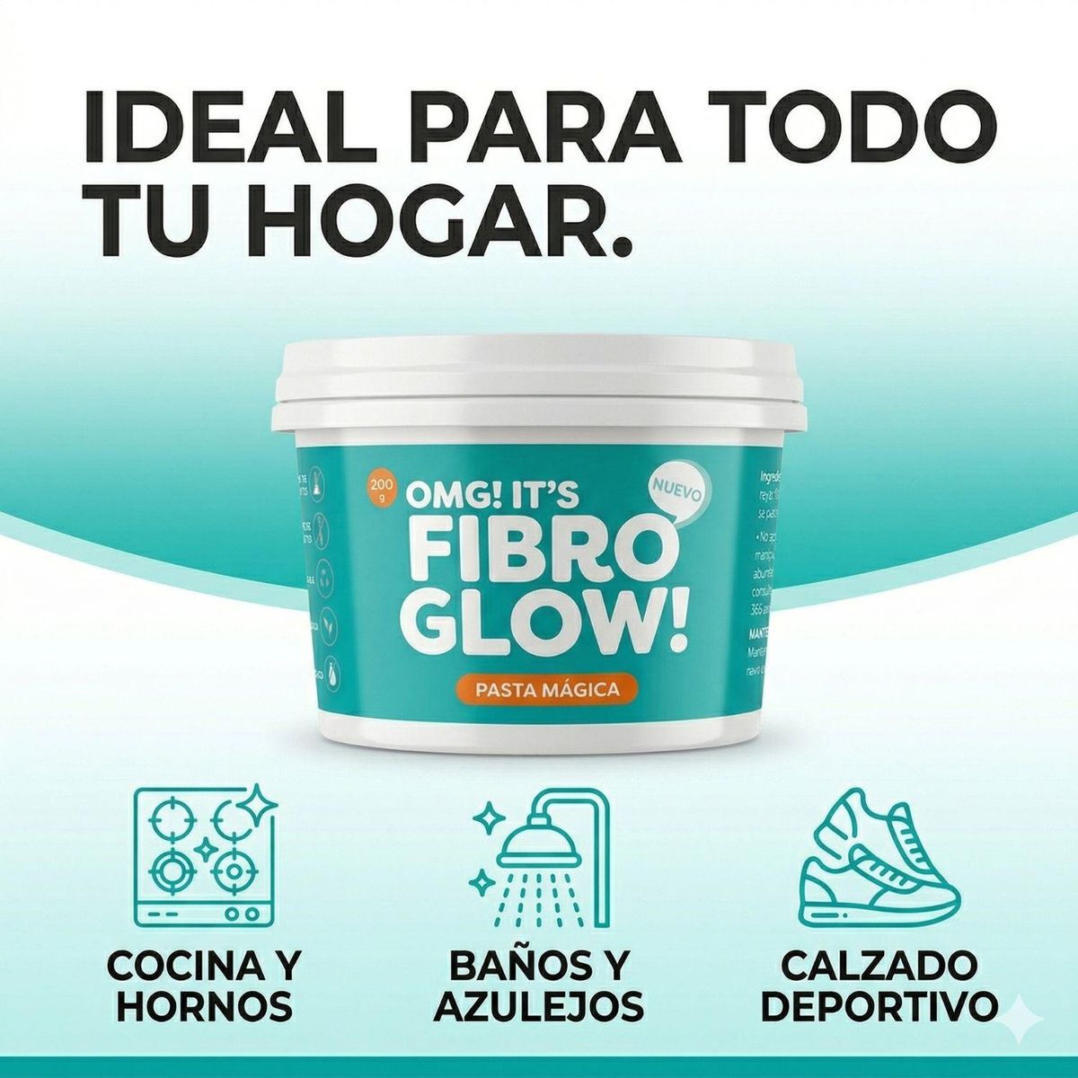 FIBRO - Pasta Multiuso Fibro 200g - Desinfectante Multiusos
