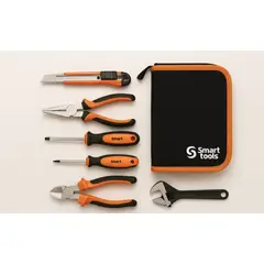 SMART TOOLS - Set de Herramientas para Hogar 7 Piezas con Estuche –