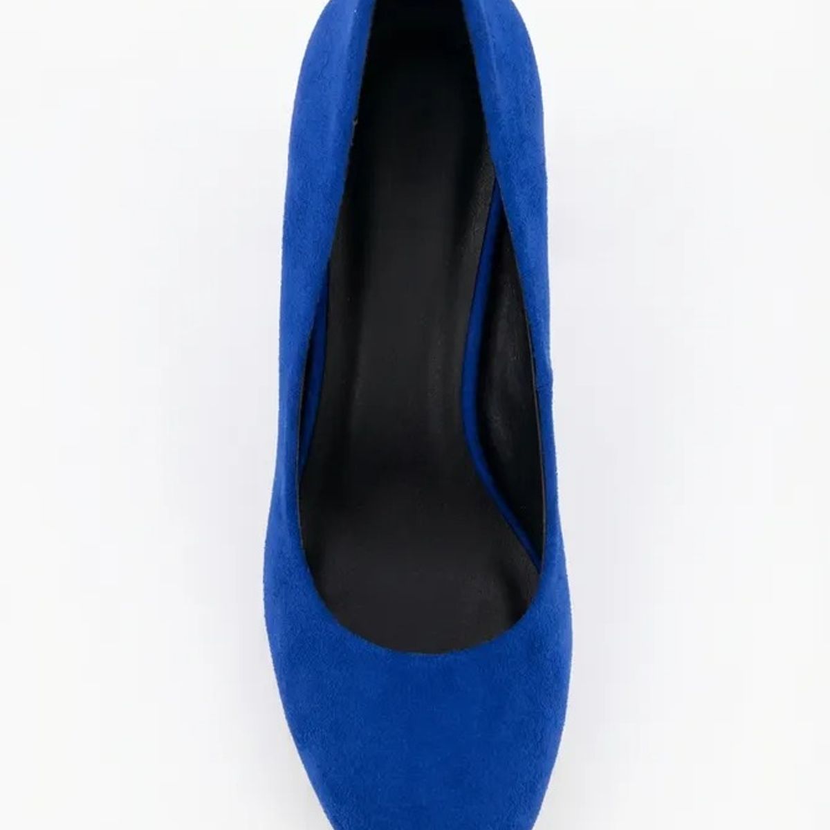 BOVINITA - Zapato Mujer Taco Grueso Gamuza Azul Eléctrico Fiesta 5 Cm