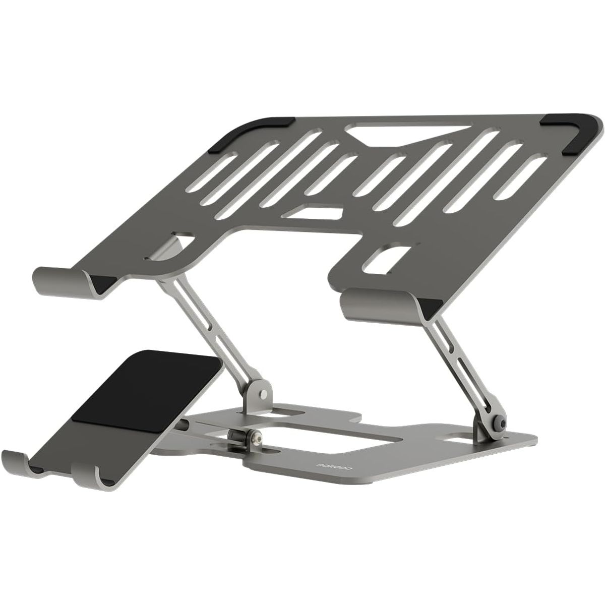 GENERICO - Soporte Para Computadora Base Metalica Porta Notebook 2 En 1 Con Soporte de Celular