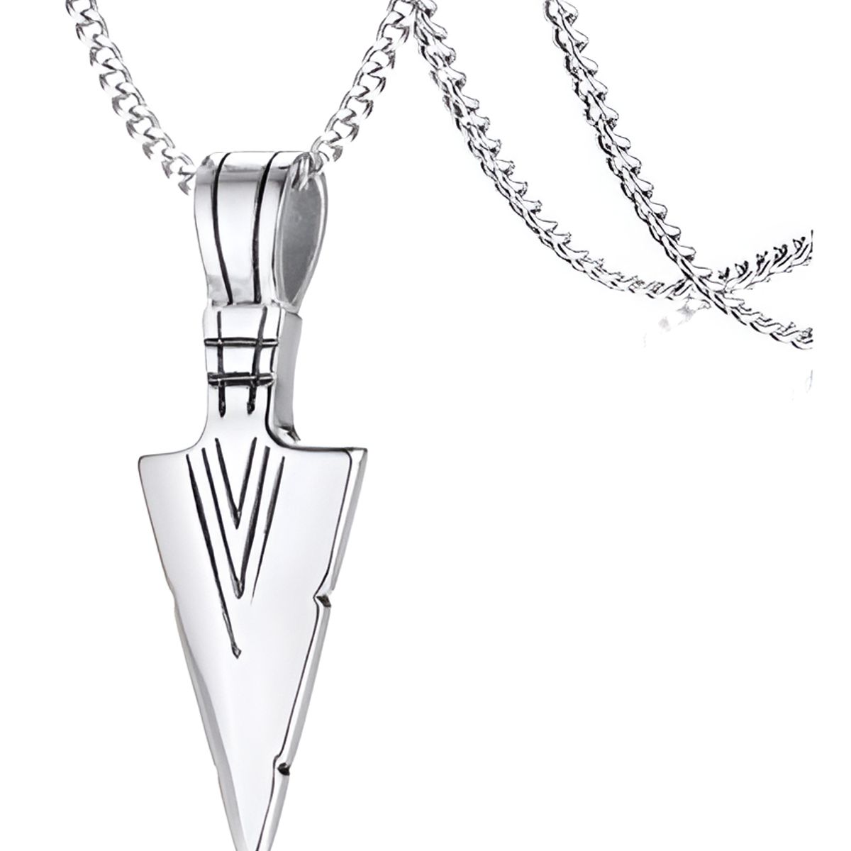 GENERICO - Collar Flecha Vikinga Silver Nordica Hombre Mujer Moda