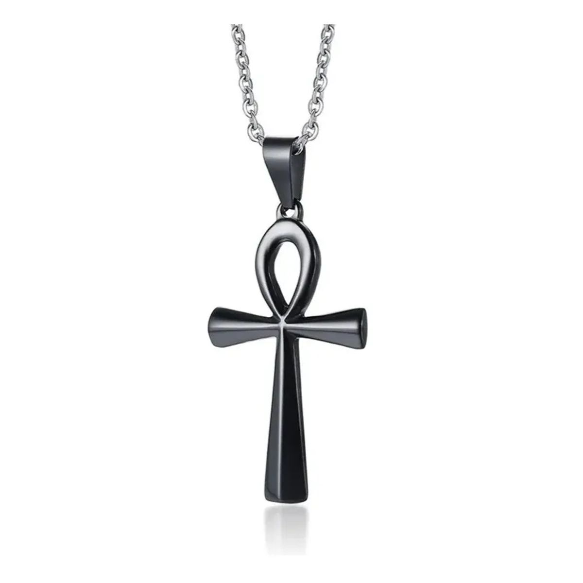 GENERICO - Collar Cruz Egipcia Black Space Hombre Mujer Moda