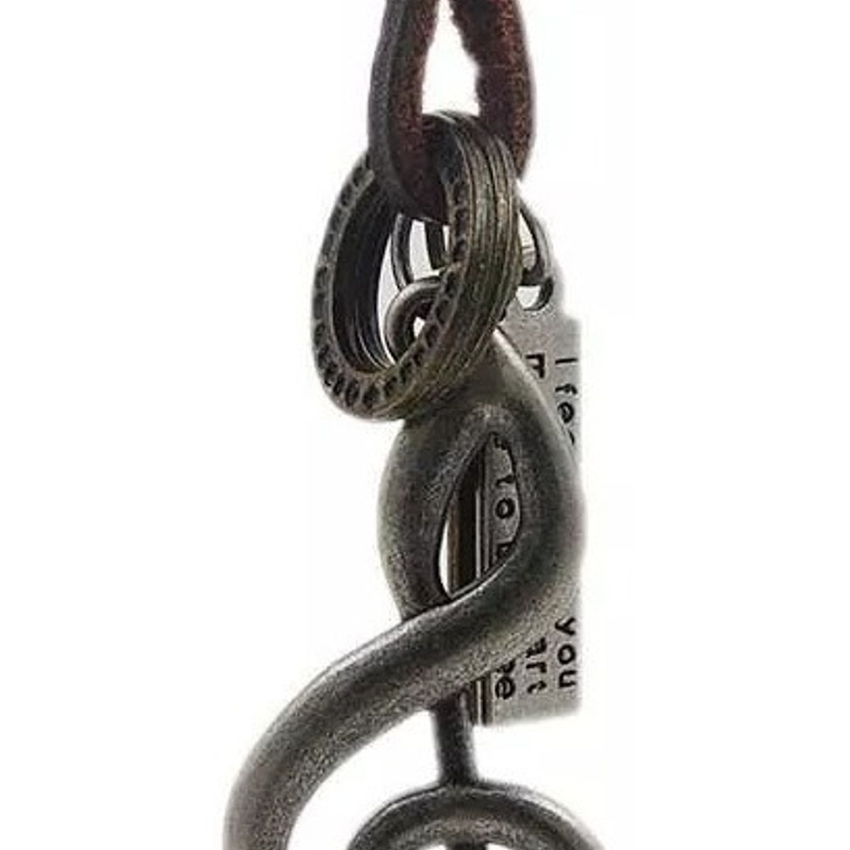 GENERICO - Collar De Cuero Nota Musical Hombre Mujer Moda 2020 Il