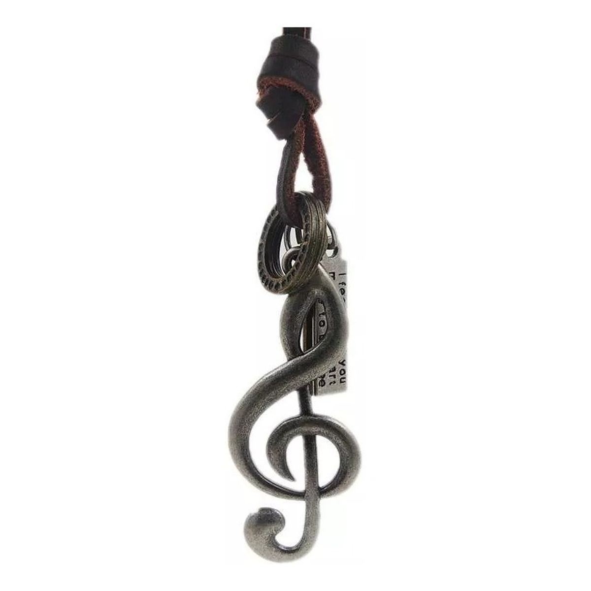GENERICO - Collar De Cuero Nota Musical Hombre Mujer Moda 2020 Il