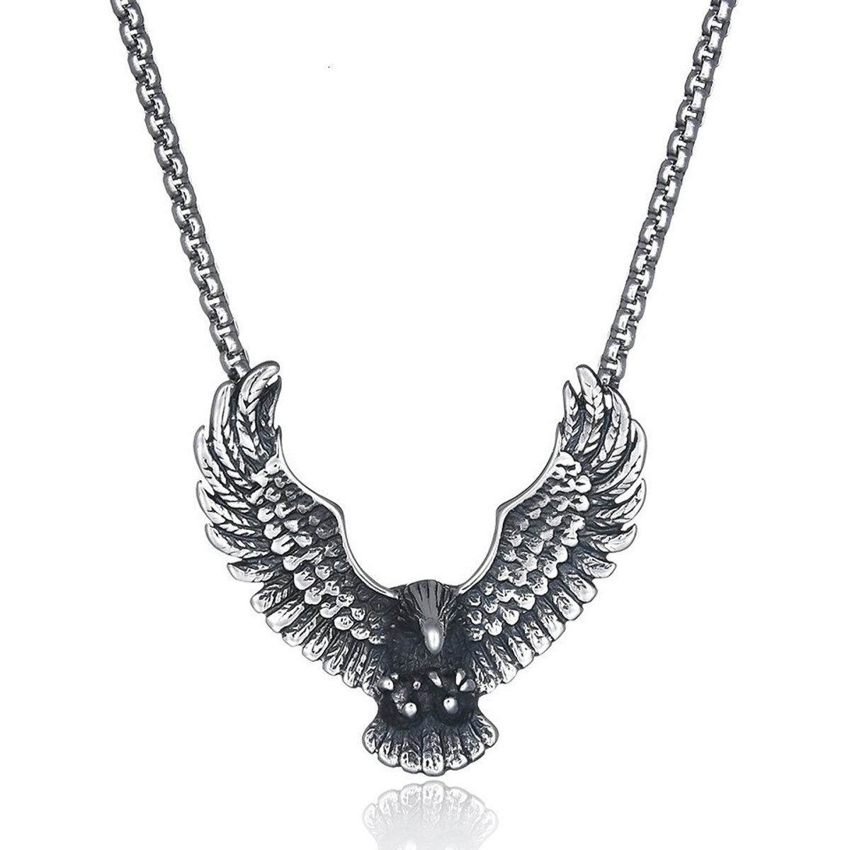 GENERICO - Collar Aguila Titanio Hombre Moda Masculina 2021