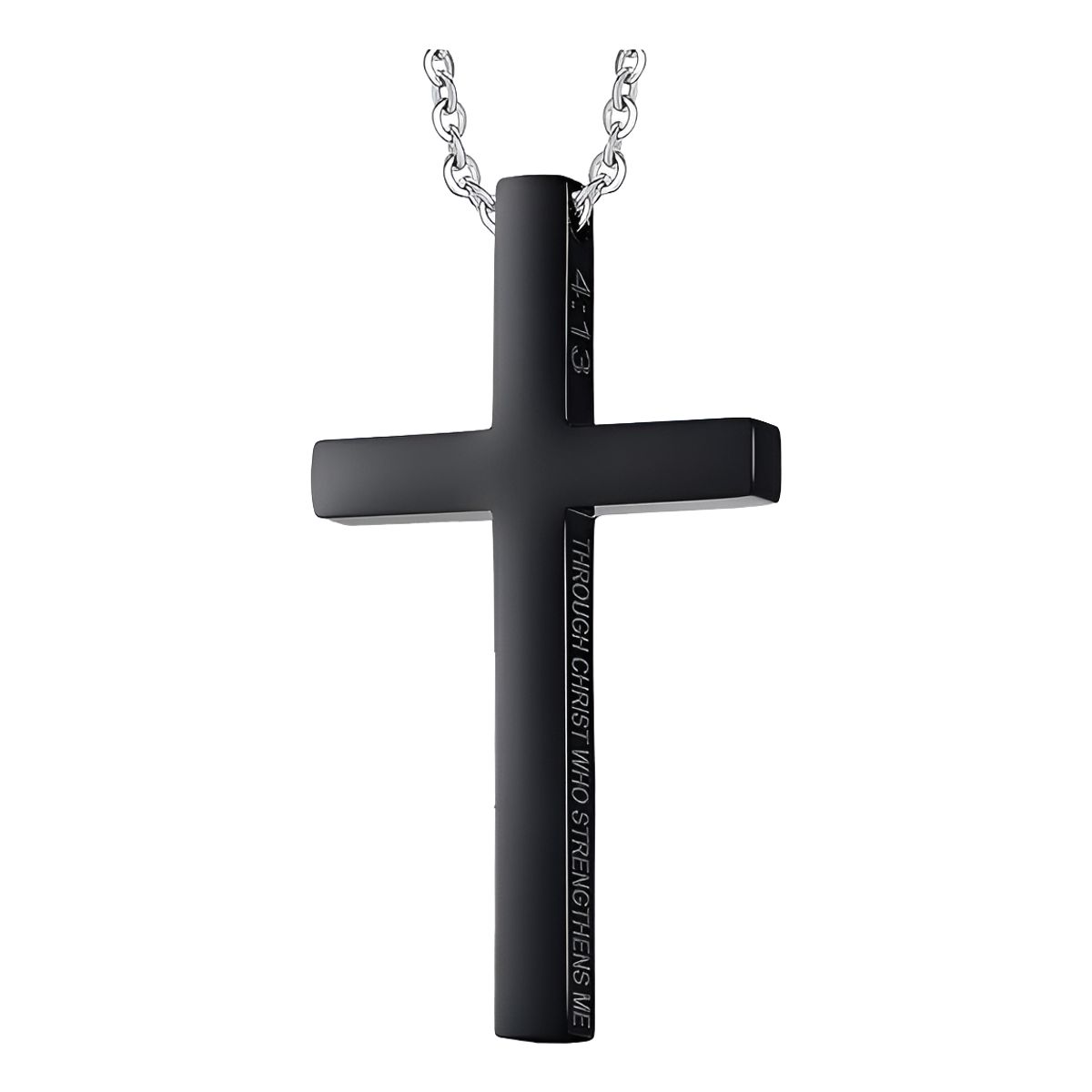 GENERICO - Collar Cruz Black Space Hombre Mujer Moda Masculina