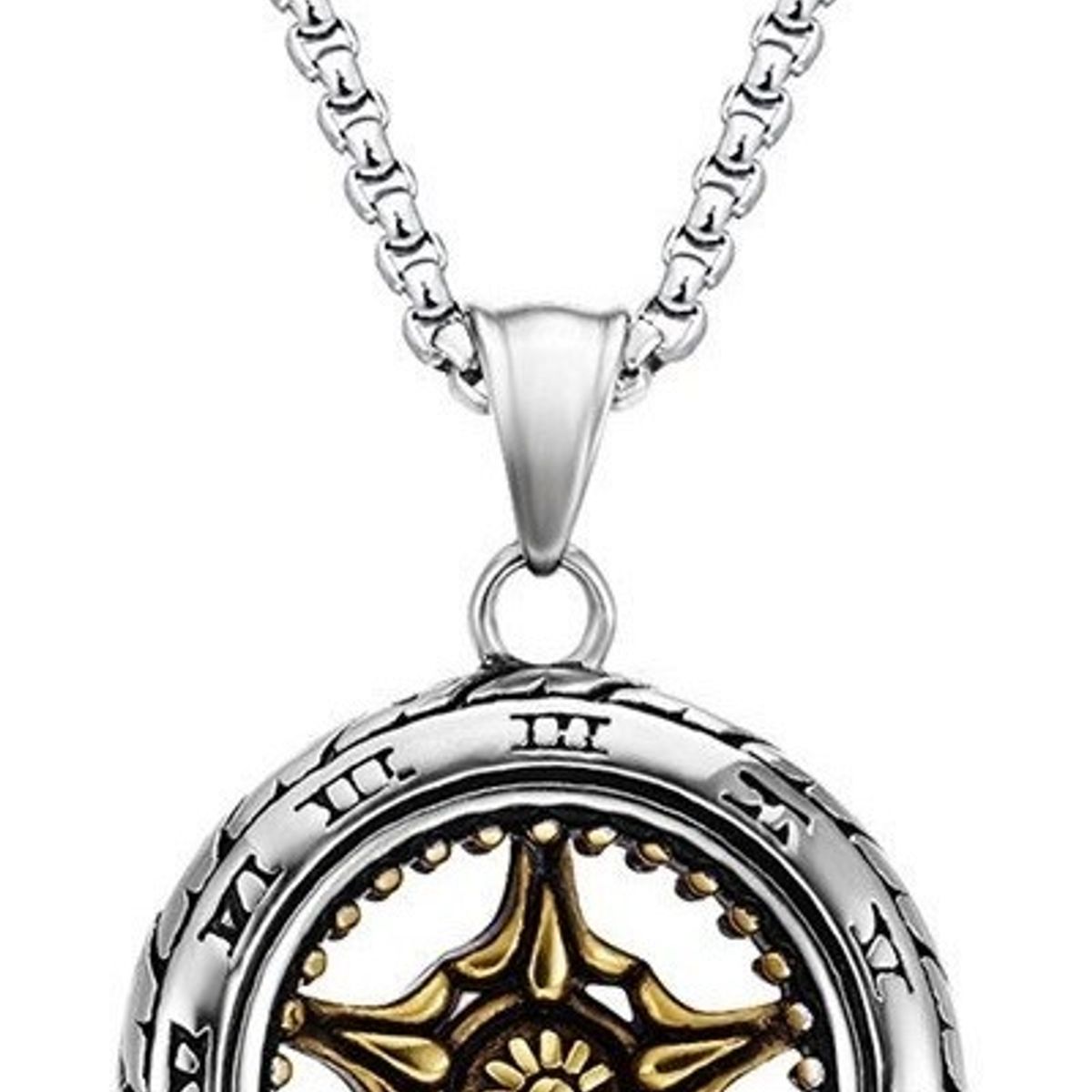 GENERICO - Collar Aro Motocicleta Gold Space Hombre Mujer Moda 2021