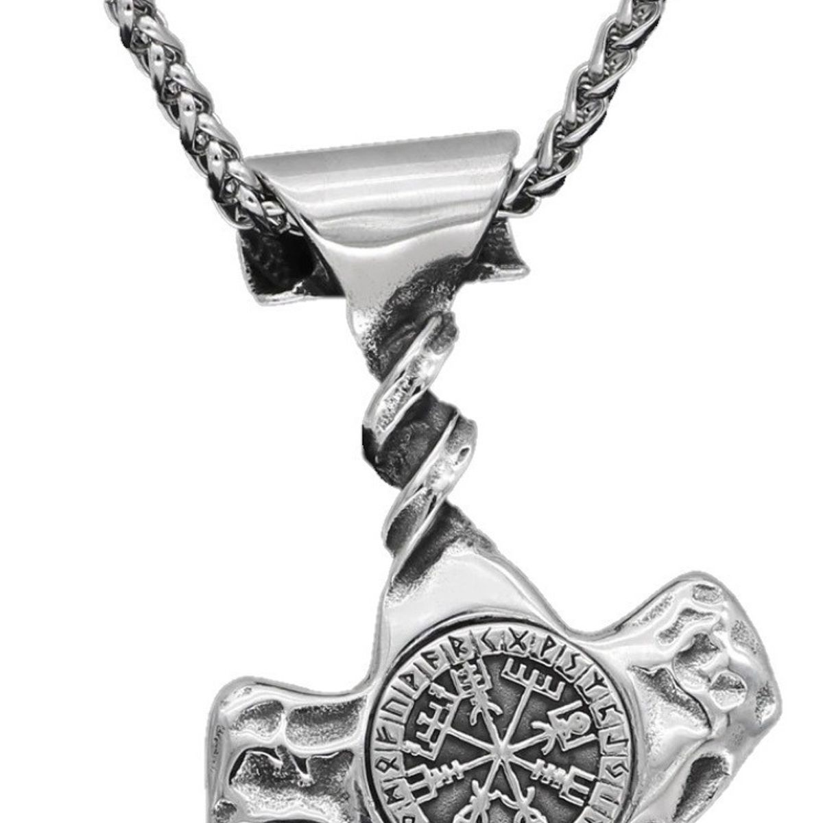 GENERICO - Collar Vikingo Hacha Vegvisir Hombre Moda Masculina 2020