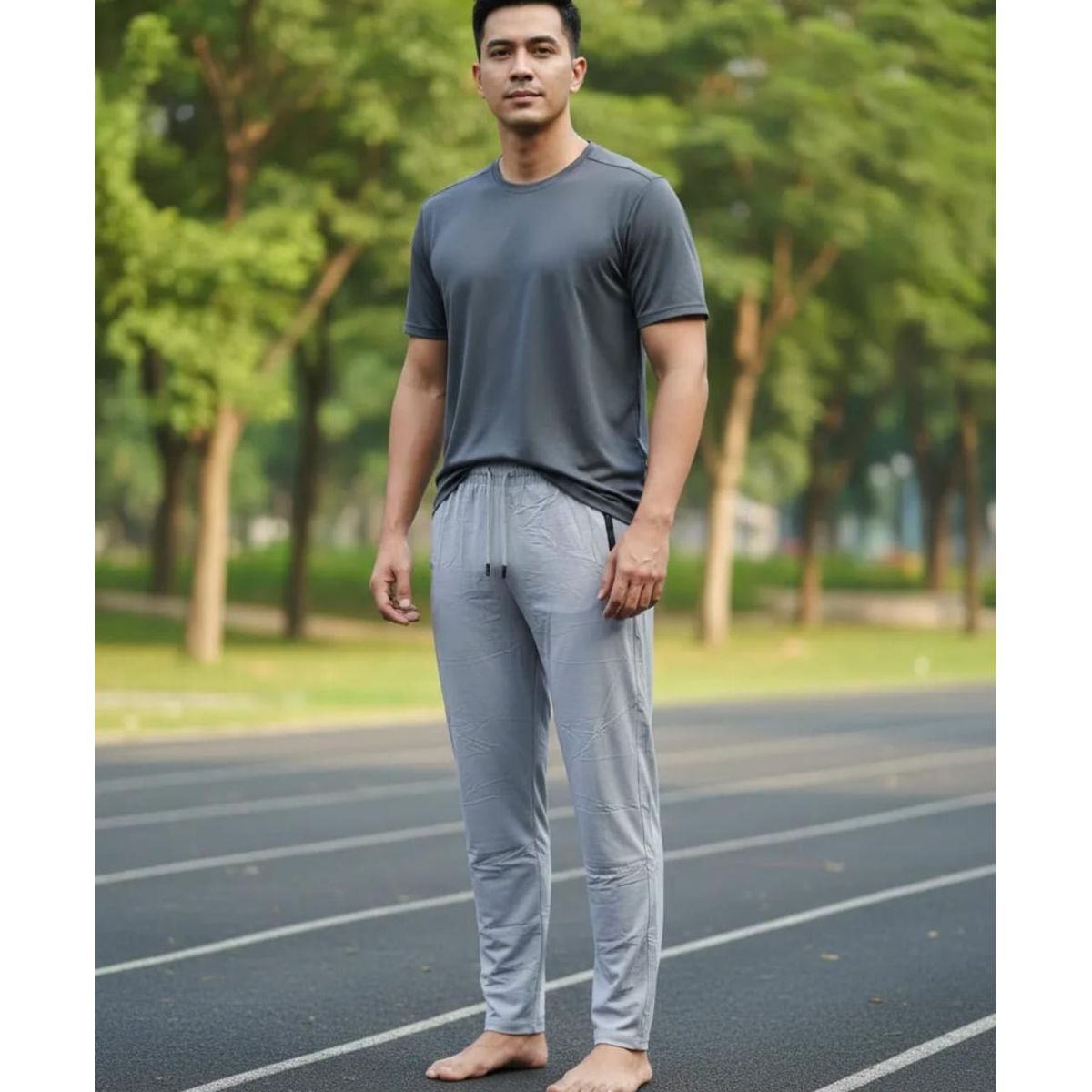 BLUE MOUNTAIN - BUZO FITNESS Y RUNNING LIGERO  SPANDEX SECADO RAPIDO