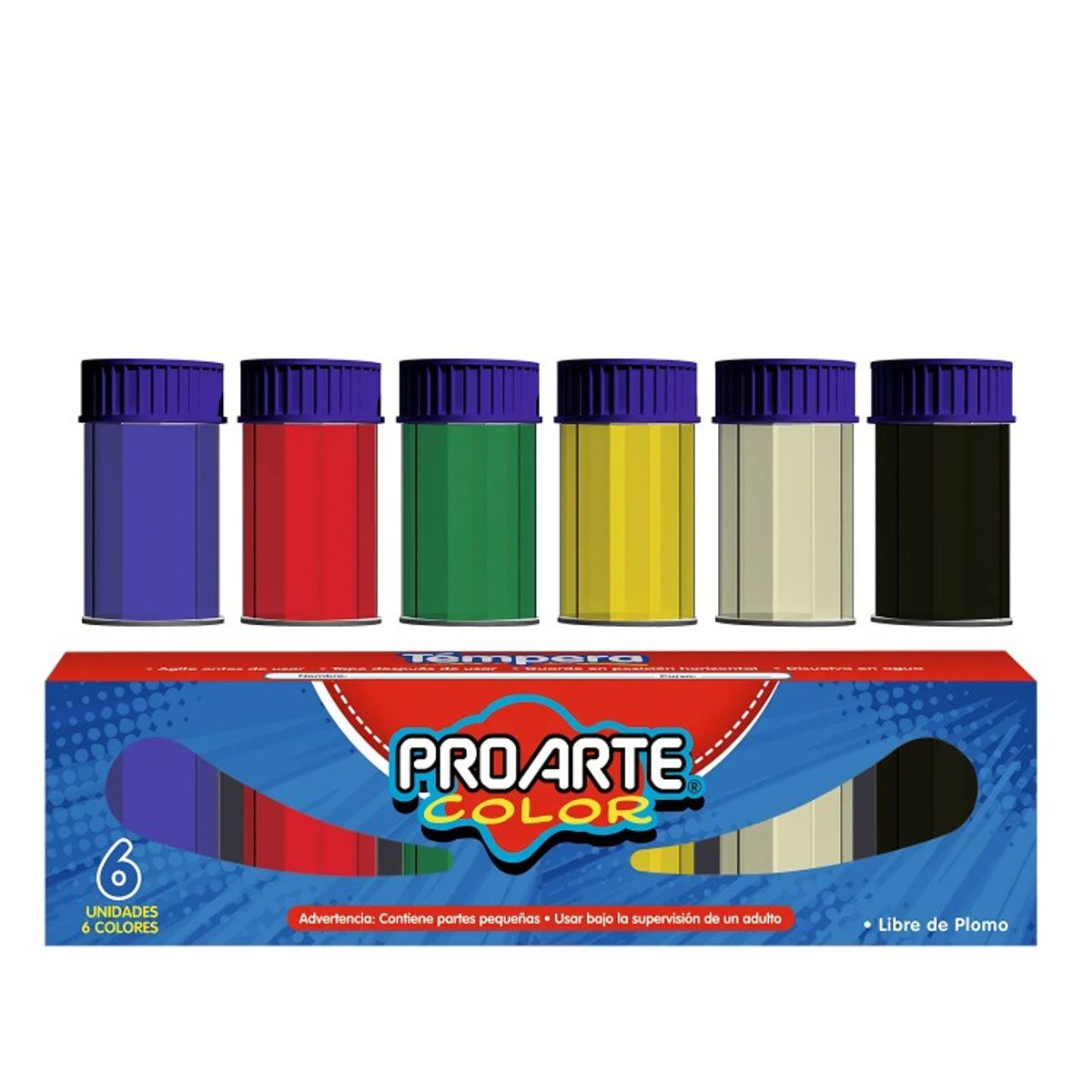 PROARTE - Pack 4 Temperas 6 Colores 15 cc  Proarte