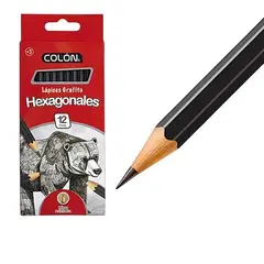 COLON - Pack 4 Lápices Grafito Hexagonal 12 und Colón