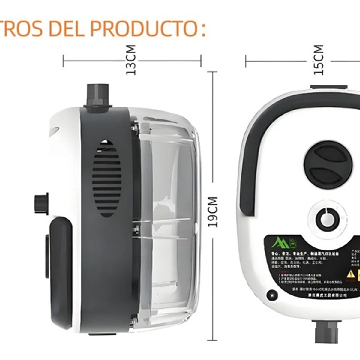 GENERICO - Maquina Vapor Limpiador Manual Alta Potencia Portátil 2500w
