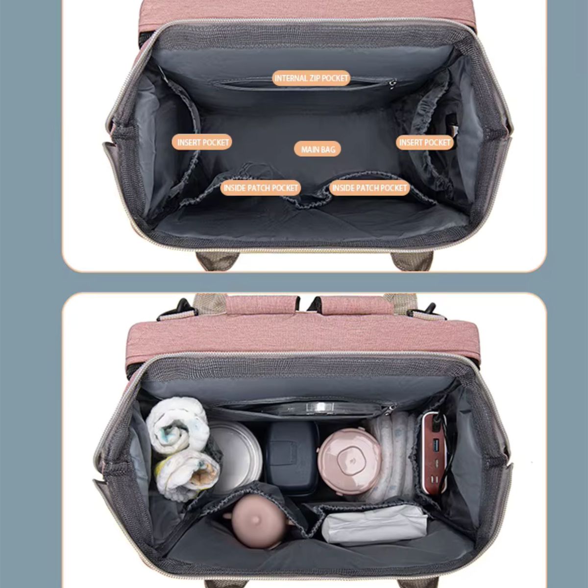 GENERICO - Mochila Pañalera 3 en 1 con Mudador y Cuna Portátil para Bebé