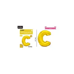 GENERICO - Globo metálico dorado 70cm letra C