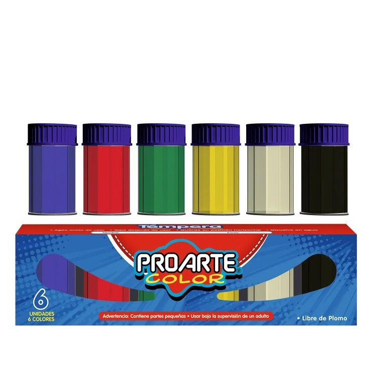 PROARTE Pack 4 Temperas 6 Colores 15 cc Proarte | falabella.com