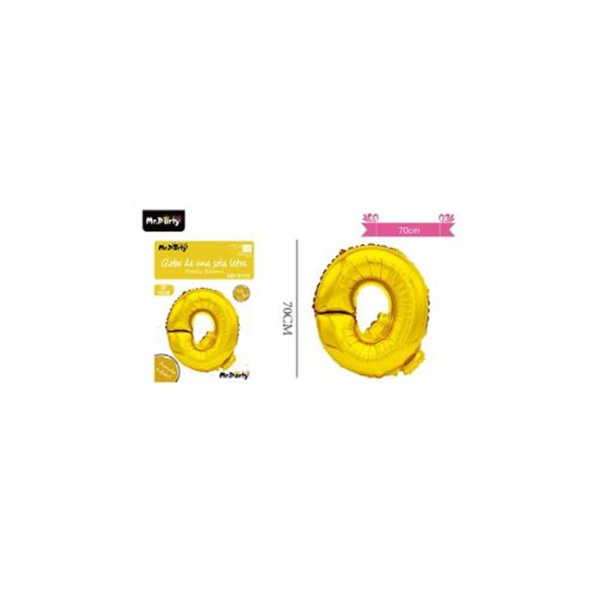 GENERICO - Globo metálico dorado 70cm letra Q