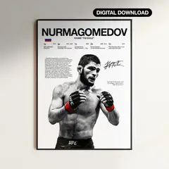 GENERICO - Cuadro Khabib Nurmagomedov UFC Peleador MMA + Marco