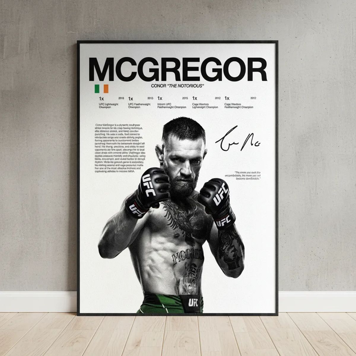 Cuadro Peleador Conor Mcgregor Ufc Mma+ Marco, marca GENERICO - Foto Principal