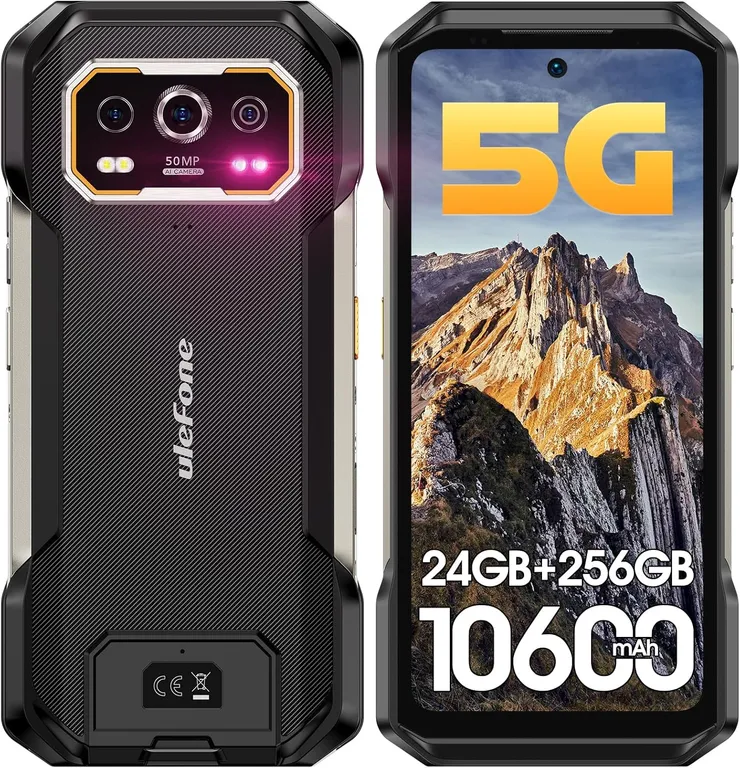ULEFONE Armor 27 Pro 5G Celular 12G+256GB 10600mAh 64MP Smartphone-Negro