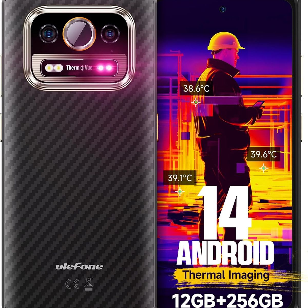 ULEFONE - Ulefone Armor 25T celular 12GB+256GB Smartphone-Negro