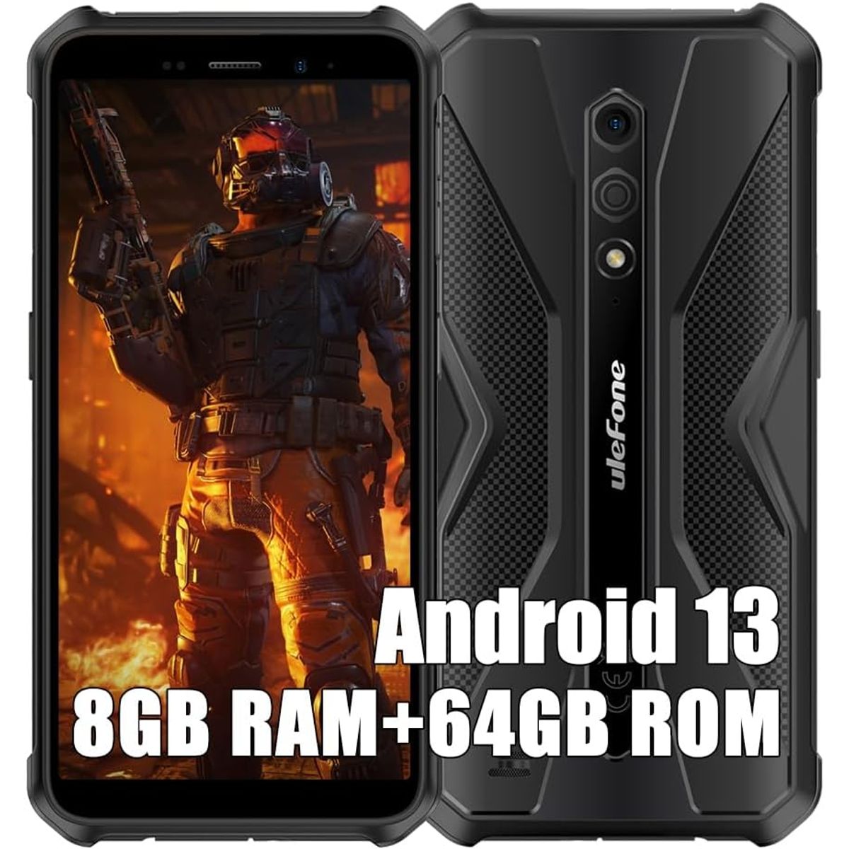 ULEFONE - Ulefone Armor X12 Pro celular 8GB+64GB Smartphone-Negro