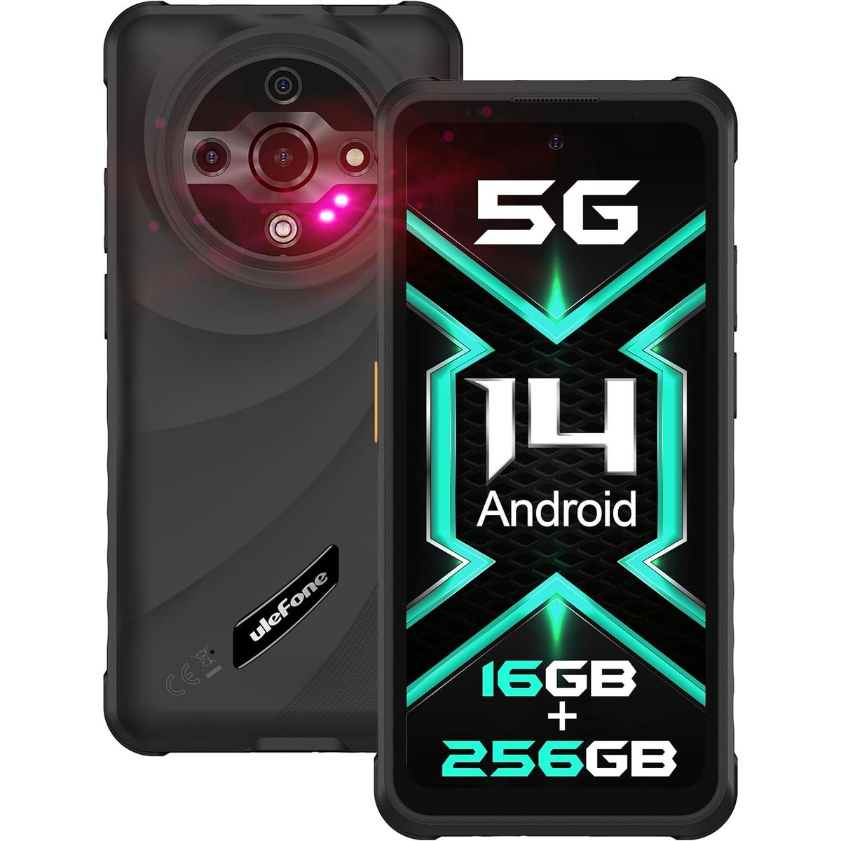 ULEFONE - Ulefone Armor X31 Pro 5G Celular 16GB+256GB Smartphone-Negro