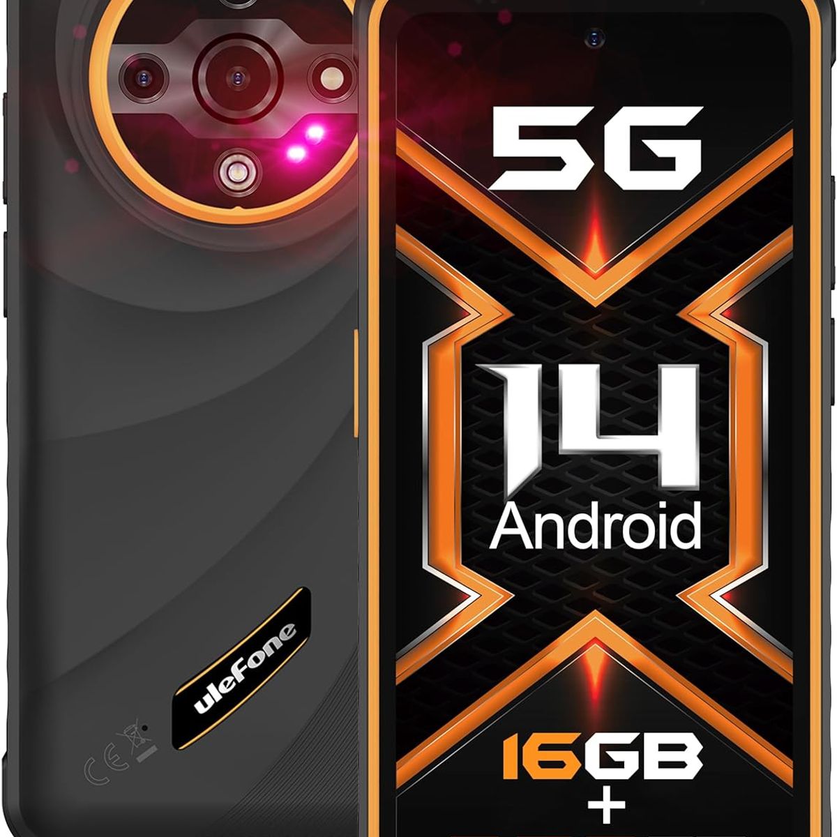 ULEFONE - Ulefone Armor X31 Pro 5G Celular 16GB+256GB Smartphone-Naranja