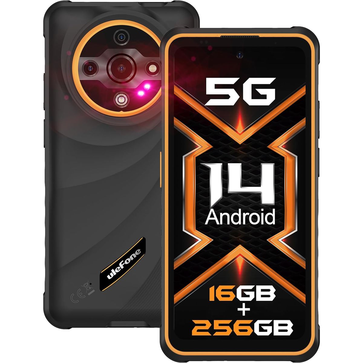 ULEFONE - Ulefone Armor X31 Pro 5G Celular 16GB+256GB Smartphone-Naranja