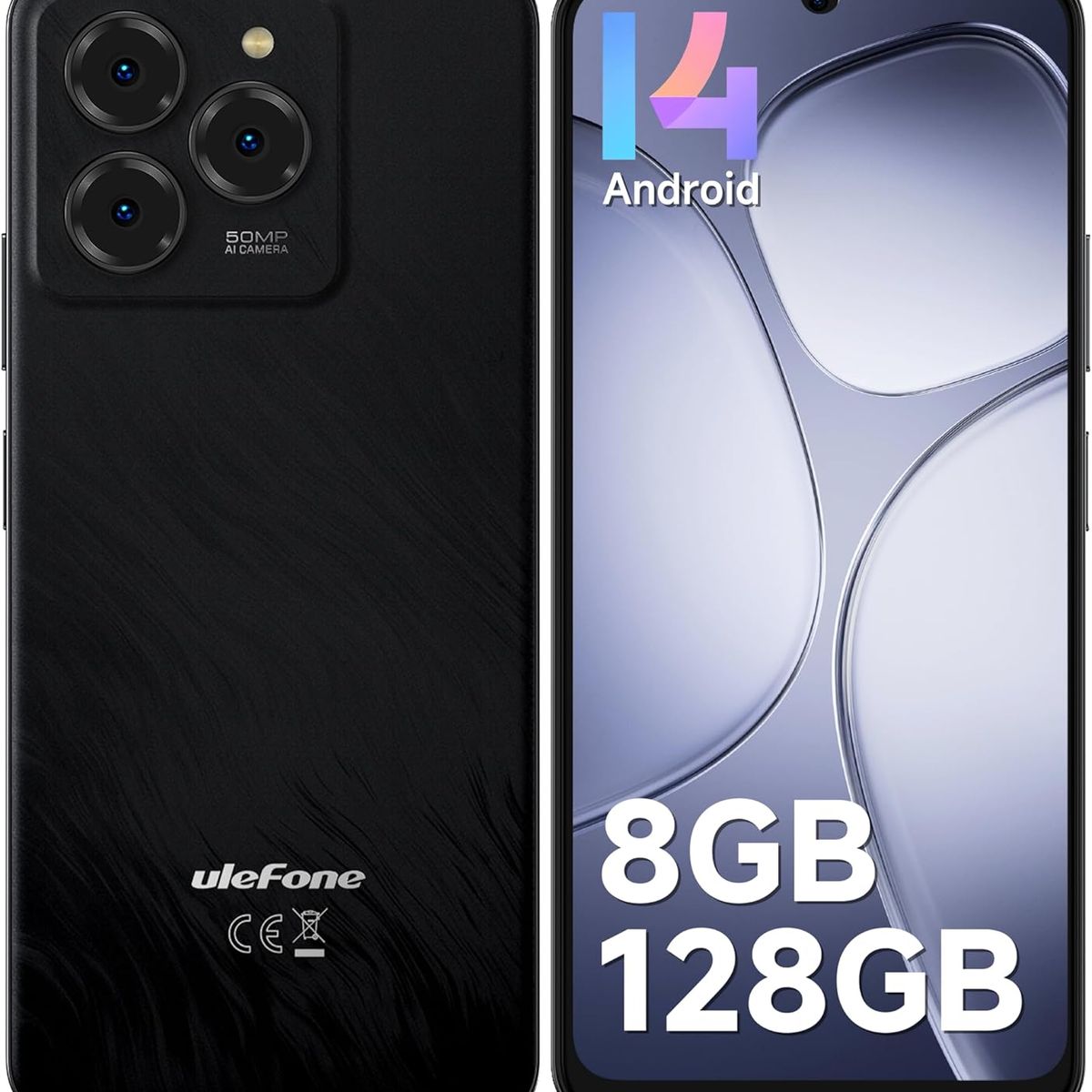 ULEFONE - Ulefone Note 20 Pro Celular 8GB+128GB Smartphone-Negro