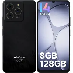 ULEFONE - Note 20 Pro Celular 8GB+128GB Smartphone-Negro