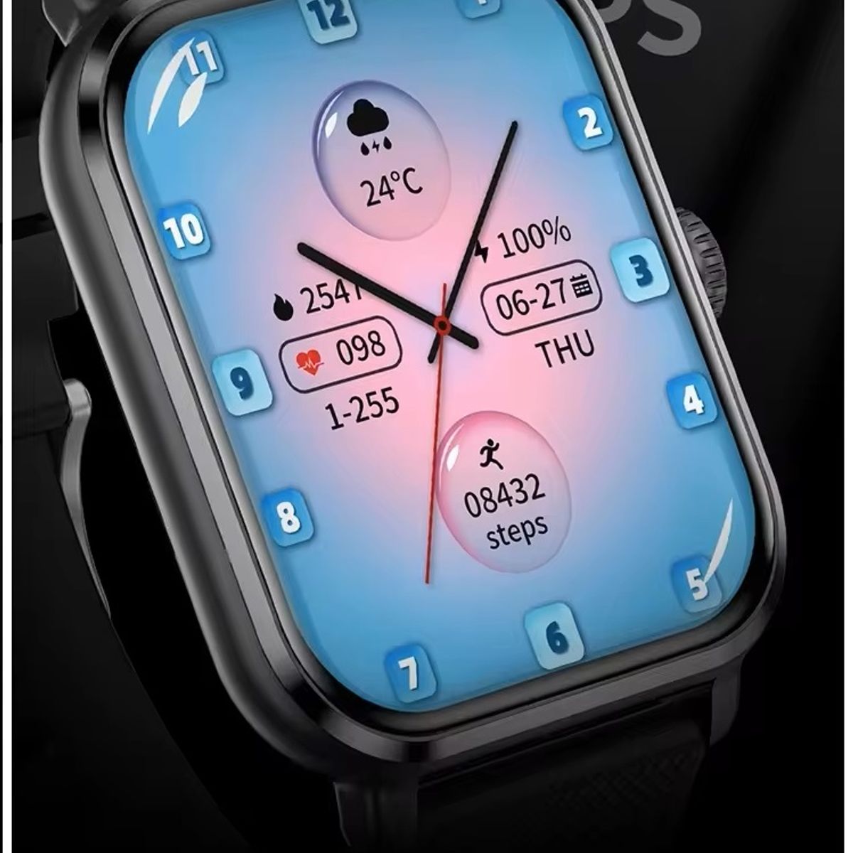 STARTECHOFFICE - Reloj inteligente M12 Llamadas Bluetooth Deportivo IP68 5-7 Días Uso Compatible IOS Android