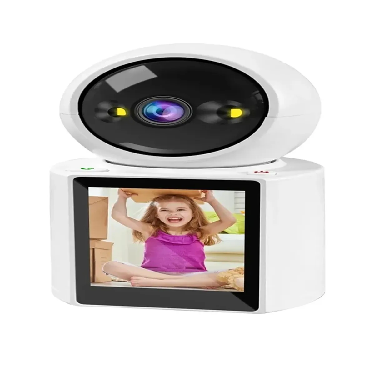 GENERICO - Cámara Seguridad Con Monitor Con Audio Y Videollamada 360 Blanco