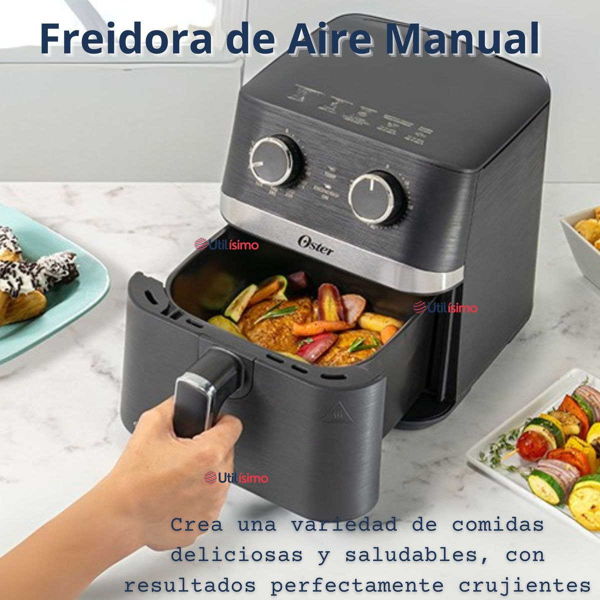 OSTER - Freidora de Aire Oster® DiamondForce Capacidad 4L CKSTAF401MDF