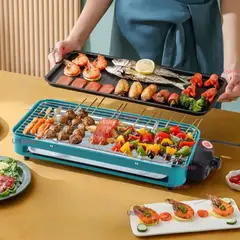 LINE - Asador Parrillera Eléctrico Doble Nivel 1500w Churrasquera Portátil