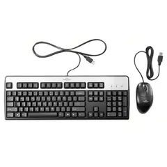 ASUS - Kit Teclado Mouse Alámbrico HP 631341-B21 Inglés USB Negro