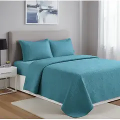 GENERICO - CUBRECAMAS DE VERANO 2 PLAZAS TURQUESA