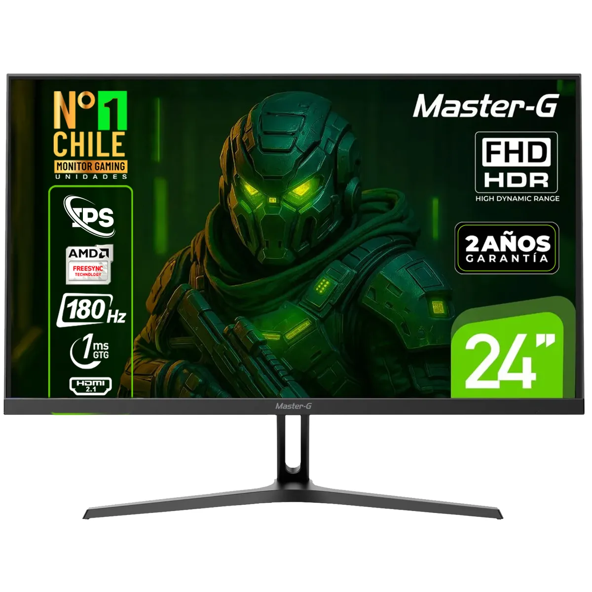 MASTER G - Monitor Gamer 24" FHD IPS HDR 180Hz 1Ms MGMG2441P Master-G