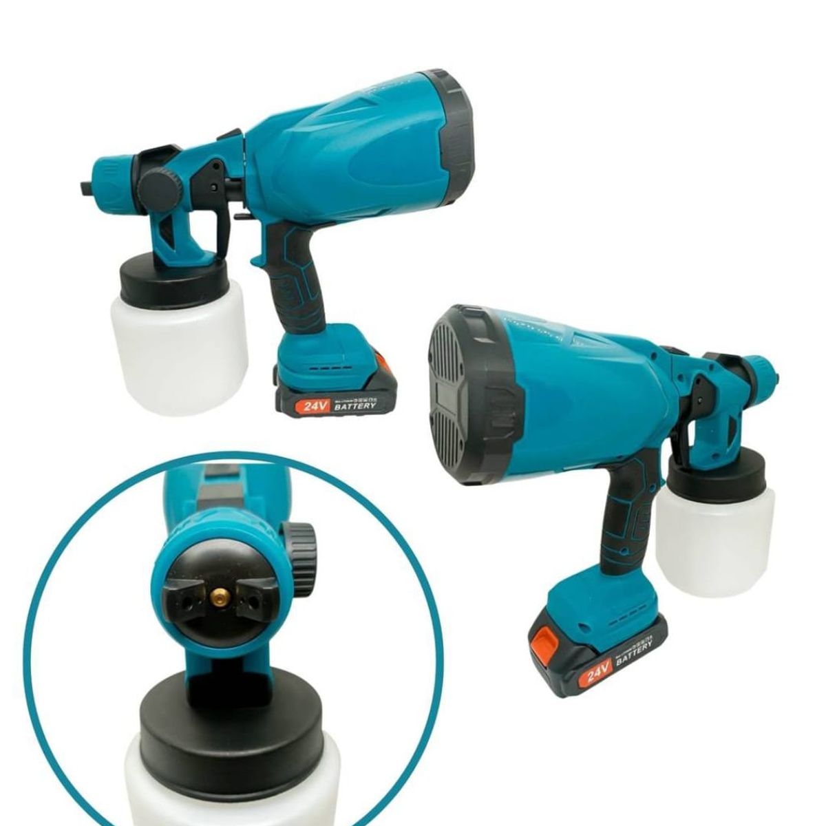 MOVI - PISTOLA DE PINTAR A BATERIA, INCLUYE 2 BATERIAS Y CARGADOR