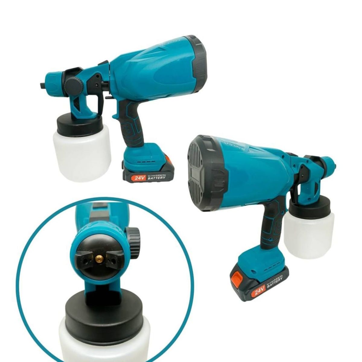 MOVI - PISTOLA DE PINTAR A BATERIA, INCLUYE 2 BATERIAS Y CARGADOR