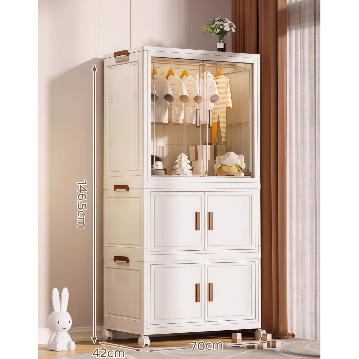 OASIS - Clóset De Niño No Requiere Instalación Sin Formaldehído Beige