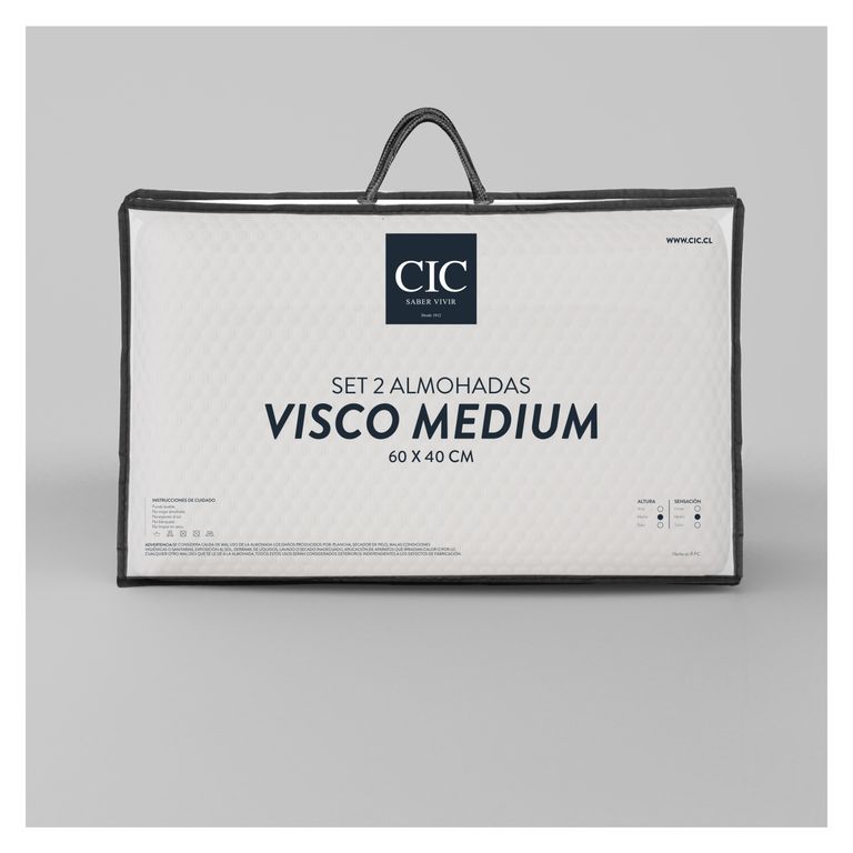 Set 2  Almohadas Visco Medium